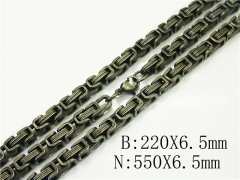 HY Wholesale Stainless Steel 316L Necklaces Bracelets Sets-HY53S0205ILE