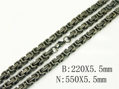 HY Wholesale Stainless Steel 316L Necklaces Bracelets Sets-HY53S0204IKS