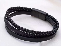 HY Wholesale Leather Bracelets Jewelry Popular Leather Bracelets-HY0155B0917