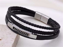 HY Wholesale Leather Bracelets Jewelry Popular Leather Bracelets-HY0155B0927