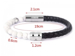 HY Wholesale Leather Bracelets Jewelry Popular Leather Bracelets-HY0155B0975