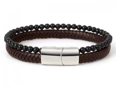 HY Wholesale Leather Bracelets Jewelry Popular Leather Bracelets-HY0155B0972