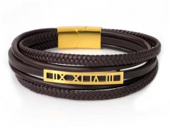 HY Wholesale Leather Bracelets Jewelry Popular Leather Bracelets-HY0155B0991