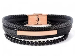 HY Wholesale Leather Bracelets Jewelry Popular Leather Bracelets-HY0155B0941