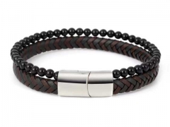 HY Wholesale Leather Bracelets Jewelry Popular Leather Bracelets-HY0155B0971