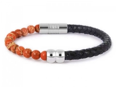 HY Wholesale Leather Bracelets Jewelry Popular Leather Bracelets-HY0155B0981