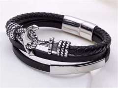 HY Wholesale Leather Bracelets Jewelry Popular Leather Bracelets-HY0155B0840