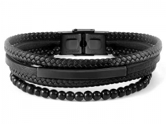 HY Wholesale Leather Bracelets Jewelry Popular Leather Bracelets-HY0155B0944