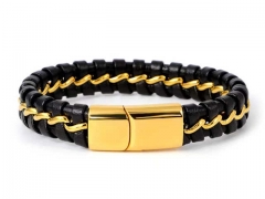 HY Wholesale Leather Bracelets Jewelry Popular Leather Bracelets-HY0155B0949