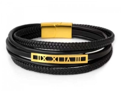 HY Wholesale Leather Bracelets Jewelry Popular Leather Bracelets-HY0155B0992