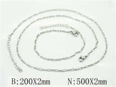 HY Wholesale Stainless Steel 316L Necklaces Bracelets Sets-HY70S0600HWL