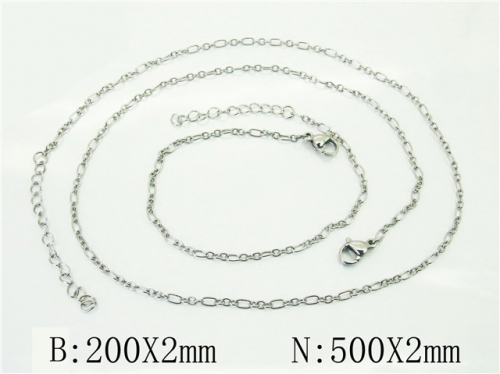 HY Wholesale Stainless Steel 316L Necklaces Bracelets Sets-HY70S0600HWL