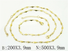HY Wholesale Stainless Steel 316L Necklaces Bracelets Sets-HY70S0607PE