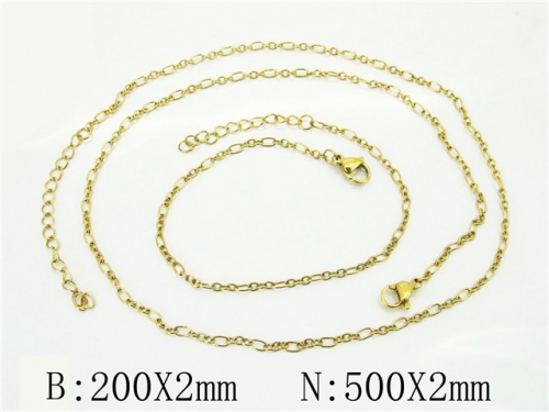 HY Wholesale Stainless Steel 316L Necklaces Bracelets Sets-HY70S0601HID