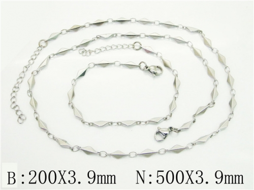 HY Wholesale Stainless Steel 316L Necklaces Bracelets Sets-HY70S0604NL
