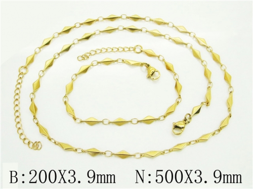 HY Wholesale Stainless Steel 316L Necklaces Bracelets Sets-HY70S0605PE