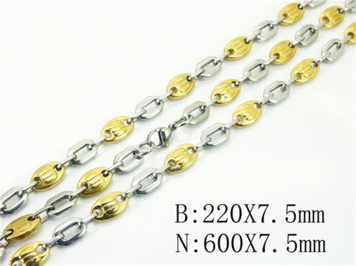 HY Wholesale Stainless Steel 316L Necklaces Bracelets Sets-HY55S0893IIE