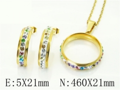 HY Wholesale Jewelry Set 316L Stainless Steel jewelry Set-HY67S0065LQ