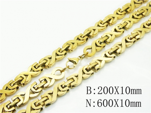 HY Wholesale Stainless Steel 316L Necklaces Bracelets Sets-HY55S0899IJD
