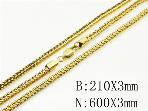 HY Wholesale Stainless Steel 316L Necklaces Bracelets Sets-HY12S1368JHD