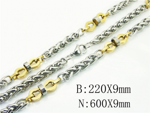 HY Wholesale Stainless Steel 316L Necklaces Bracelets Sets-HY55S0894IIQ