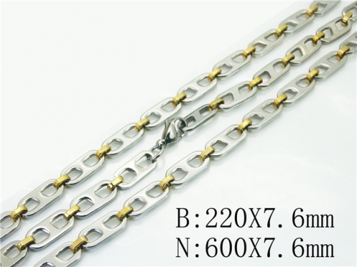HY Wholesale Stainless Steel 316L Necklaces Bracelets Sets-HY55S0895IXX