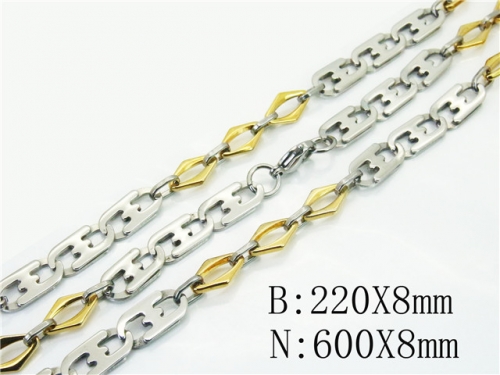 HY Wholesale Stainless Steel 316L Necklaces Bracelets Sets-HY55S0897IAA