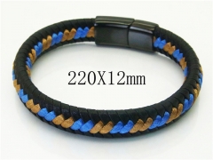 HY Wholesale Bracelets 316L Stainless Steel And Leather Jewelry Bracelets-HY37B0248HXX