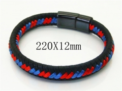 HY Wholesale Bracelets 316L Stainless Steel And Leather Jewelry Bracelets-HY37B0245HHD