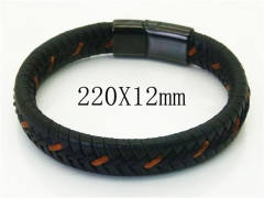 HY Wholesale Bracelets 316L Stainless Steel And Leather Jewelry Bracelets-HY37B0242HHW