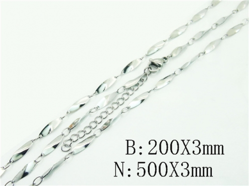 HY Wholesale Stainless Steel 316L Necklaces Bracelets Sets-HY70S0613LL