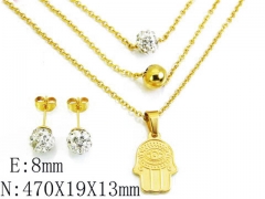 HY Wholesale Jewelry Set 316L Stainless Steel jewelry Set-HY12S0433H20