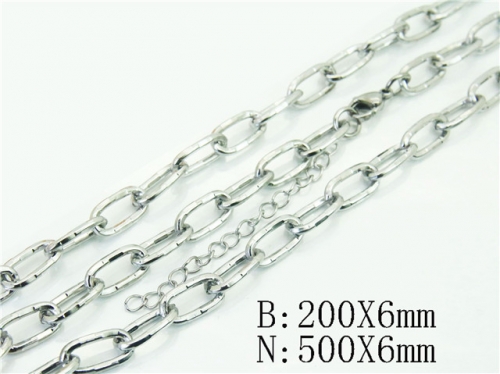 HY Wholesale Stainless Steel 316L Necklaces Bracelets Sets-HY70S0612ME