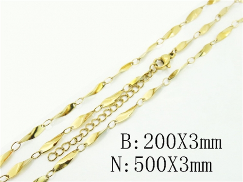 HY Wholesale Stainless Steel 316L Necklaces Bracelets Sets-HY70S0614NL
