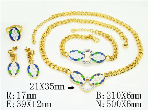 HY Wholesale Jewelry Set 316L Stainless Steel jewelry Set Fashion Jewelry-HY50S0518JCC