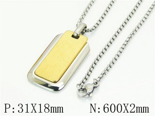 HY Wholesale Stainless Steel 316L Jewelry Popular Necklaces-HY41N0338HLD