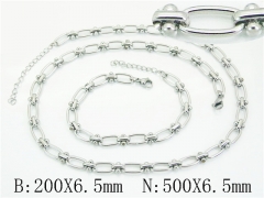 HY Wholesale Stainless Steel 316L Necklaces Bracelets Sets-HY70S0616HHF
