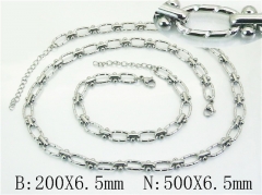 HY Wholesale Stainless Steel 316L Necklaces Bracelets Sets-HY70S0617HHW