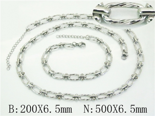 HY Wholesale Stainless Steel 316L Necklaces Bracelets Sets-HY70S0618HHC