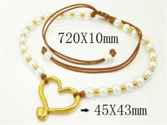 HY Wholesale Stainless Steel 316L Jewelry Popular Necklaces-HY21N0215IHR