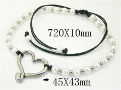 HY Wholesale Stainless Steel 316L Jewelry Popular Necklaces-HY21N0210HOR