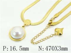 HY Wholesale Stainless Steel 316L Jewelry Popular Necklaces-HY41N0346OL