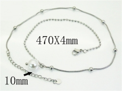 HY Wholesale Stainless Steel 316L Jewelry Popular Necklaces-HY30N0089NL