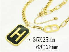 HY Wholesale Stainless Steel 316L Jewelry Popular Necklaces-HY41N0349HKS
