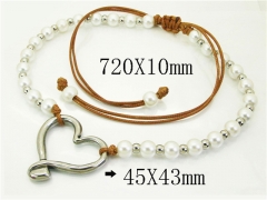 HY Wholesale Stainless Steel 316L Jewelry Popular Necklaces-HY21N0211HOW