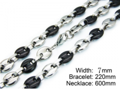 HY Wholesale Black Necklaces Bracelets Sets-HY55SA002