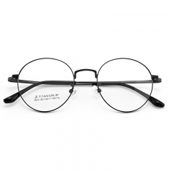 SY-1873 Classic Round Style Stock IP Plating Pure Titanium New Model Optical Frame Glasses