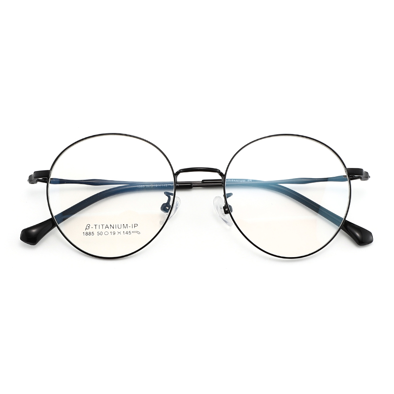 SY-1885 2019 fashion lightweight titanium round frame optical reading glasses