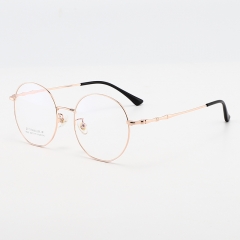 SY-1895 High Quality Round Silver Gold Titanium Eyeglasses Frames Optical Glasses