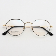 SY-1894 Wholesale Retro Round Thin Frame Titanium Alloy Glasses High Quality Trendy Optical Spectacles